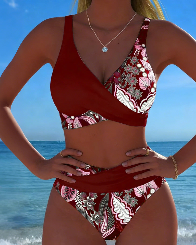 Jardins Two-Tone Floral Bikini