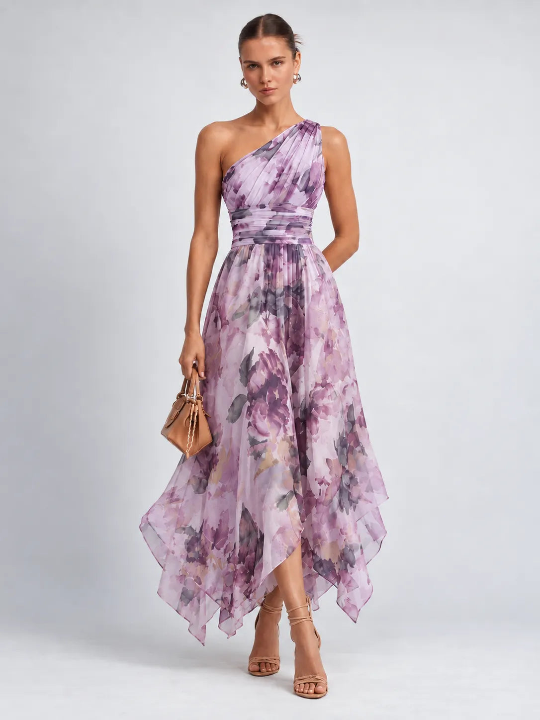 Celeste - One-Shoulder Floral Maxi