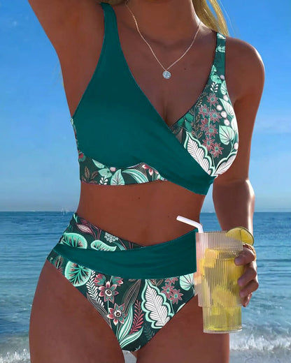 Jardins Two-Tone Floral Bikini