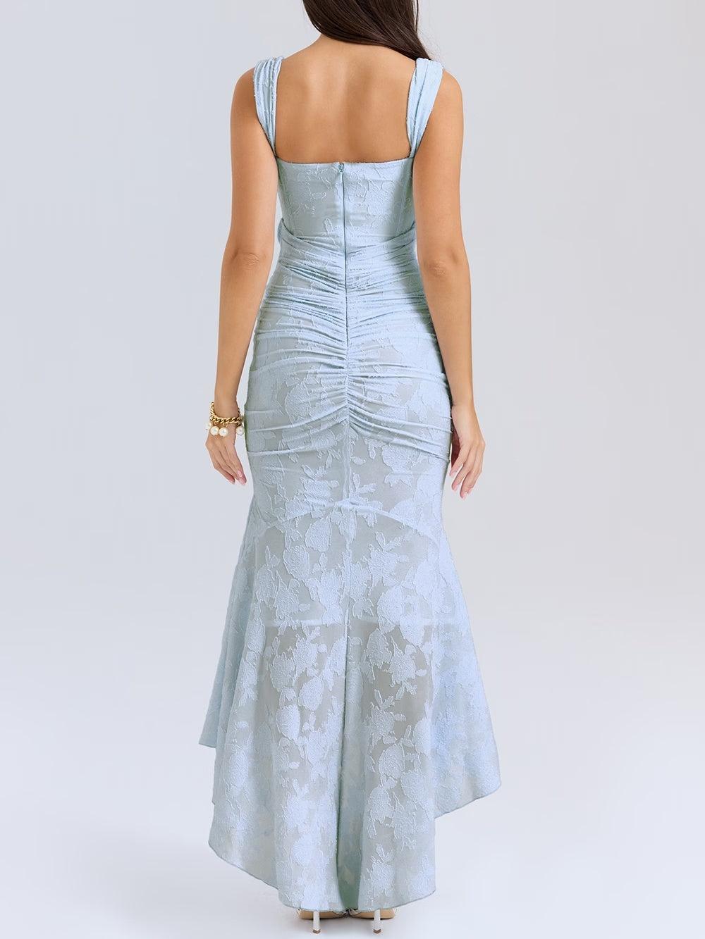 Romantic Floral Sculpted Maxi Dress