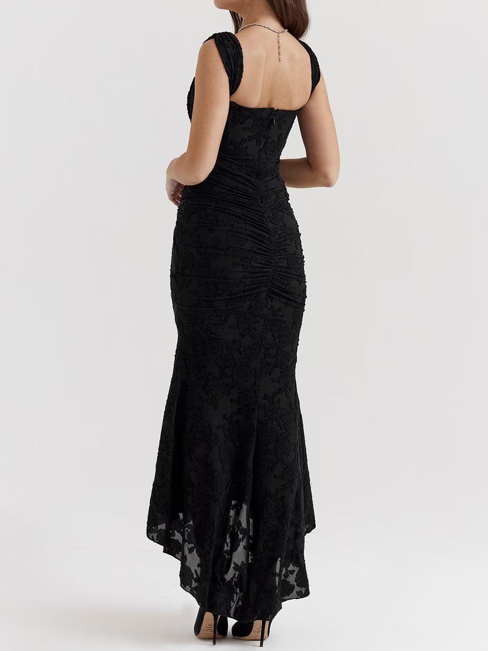 Romantic Floral Sculpted Maxi Dress