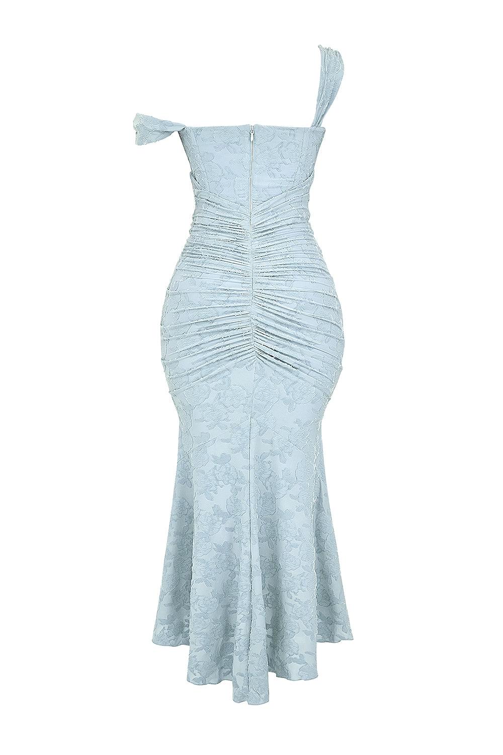 Romantic Floral Sculpted Maxi Dress