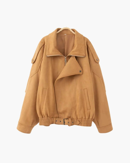 VESTE DRAPÉE DAIM VINTAGE