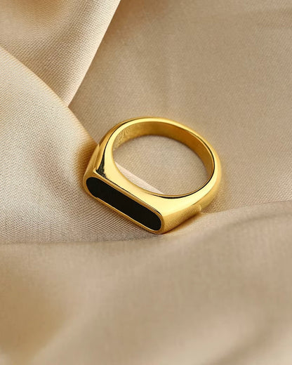 Onyx Minimalist Ring