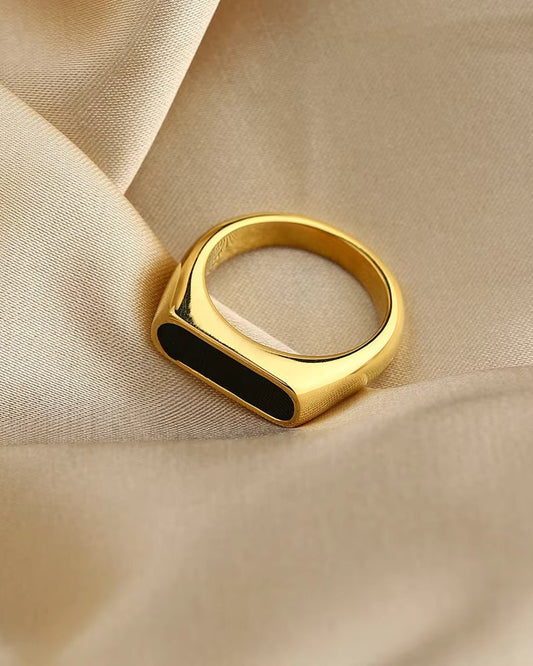 Onyx Minimalist Ring