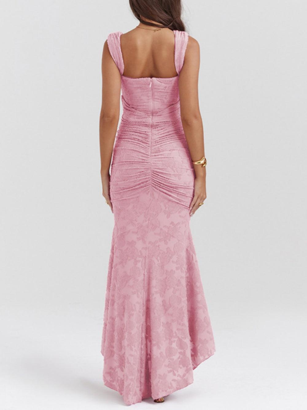 Romantic Floral Sculpted Maxi Dress
