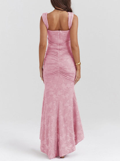 Romantic Floral Sculpted Maxi Dress