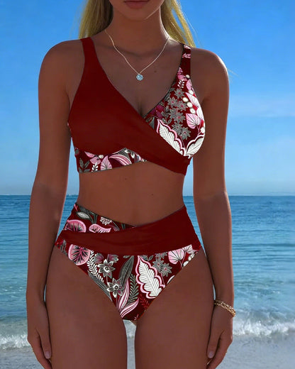 Jardins Two-Tone Floral Bikini