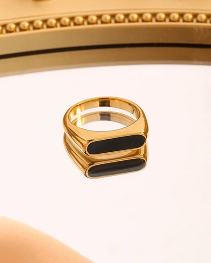 Onyx Minimalist Ring