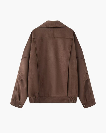VESTE DRAPÉE DAIM VINTAGE
