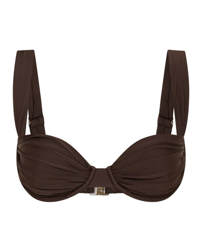 Monaco Chocolate Bikini Top