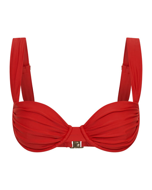 Monaco Red Bikini Top