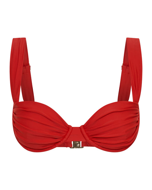 Monaco Red Bikini Top