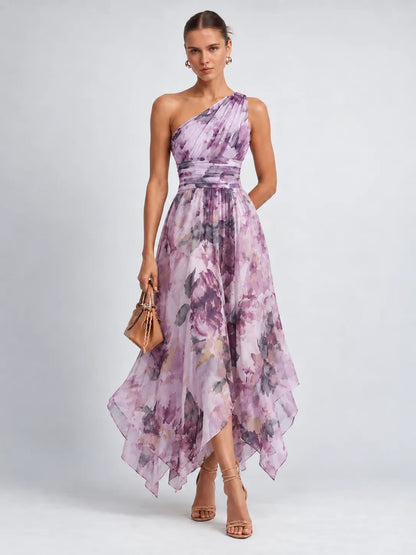Celeste - One-Shoulder Floral Maxi