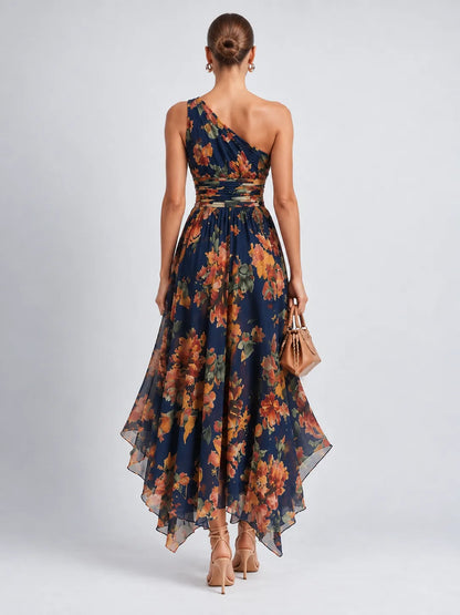 Celeste - One-Shoulder Floral Maxi