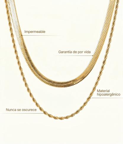 Maëlys Gold Necklace Duo