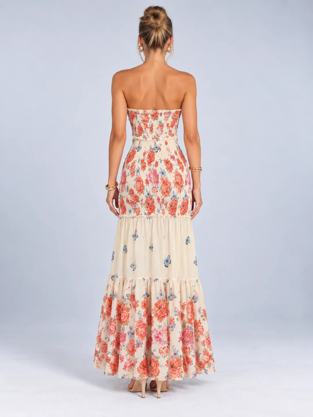 Olivia - Floral Cutout Maxi Dress