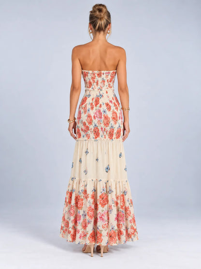 Olivia - Floral Cutout Maxi Dress
