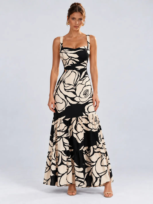 Helen - Bohemian Floral Maxi Dress