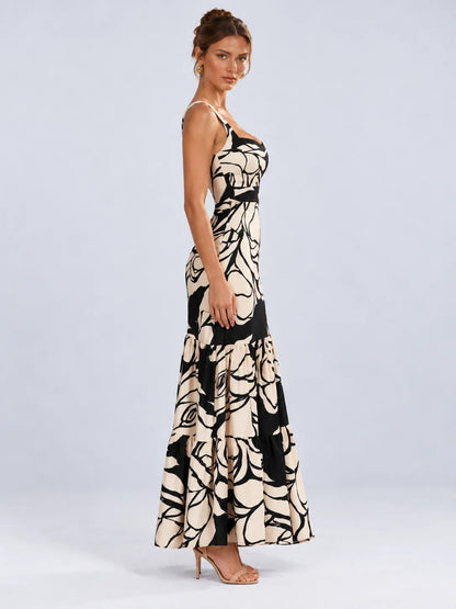 Helen - Bohemian Floral Maxi Dress