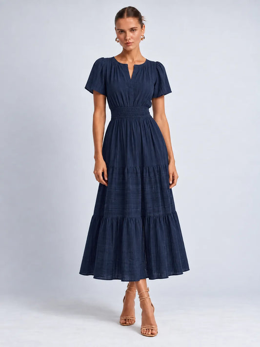 Hazel - Smocked Waist Tiered Maxi Dress 5
