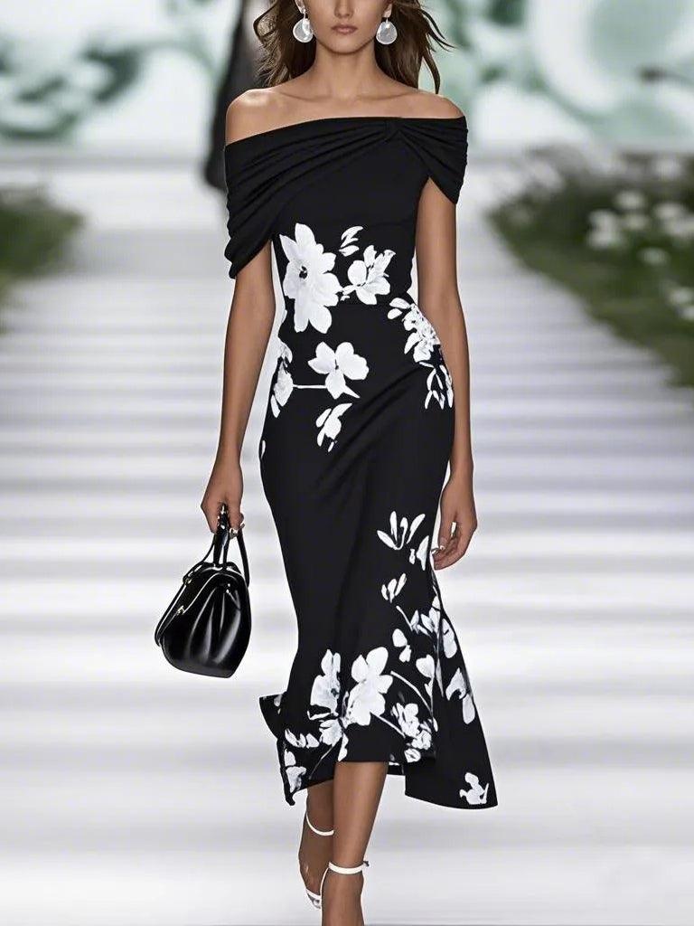 Elegant Floral Layered Midi Dress