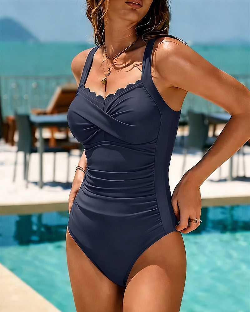 Silhouette Cross-Front One-Piece Swimsuit