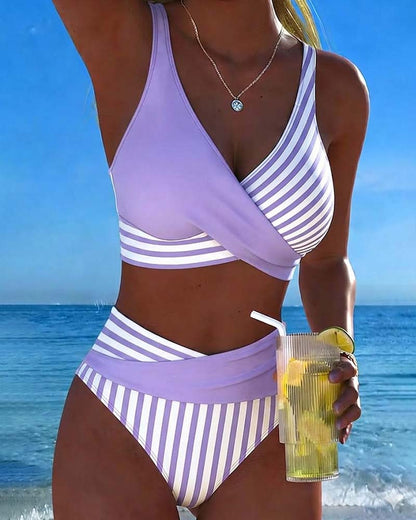 RIVIERA BIKINI CROISÉ RAYÉ