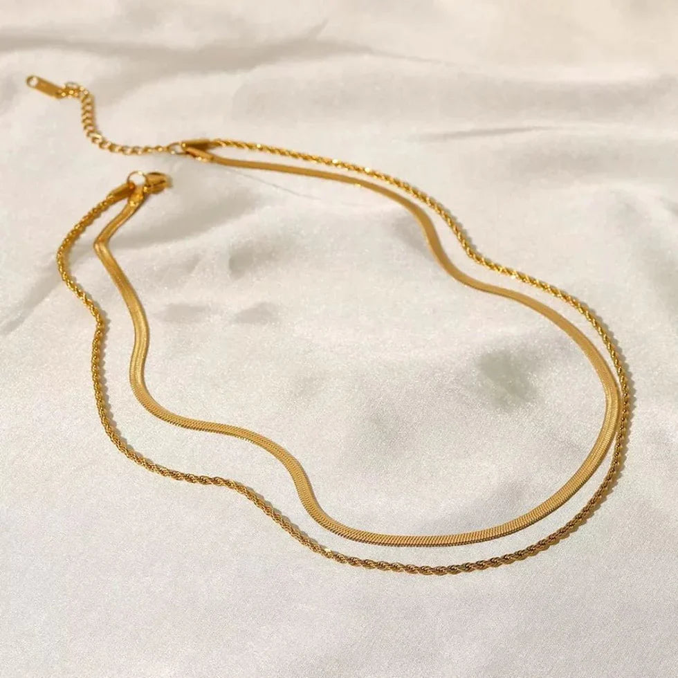 Maëlys Gold Necklace Duo