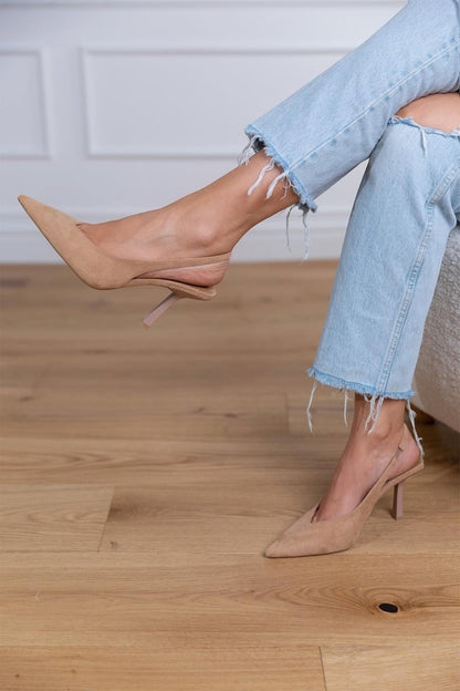 Marlena Nude Low-Heel Pumps