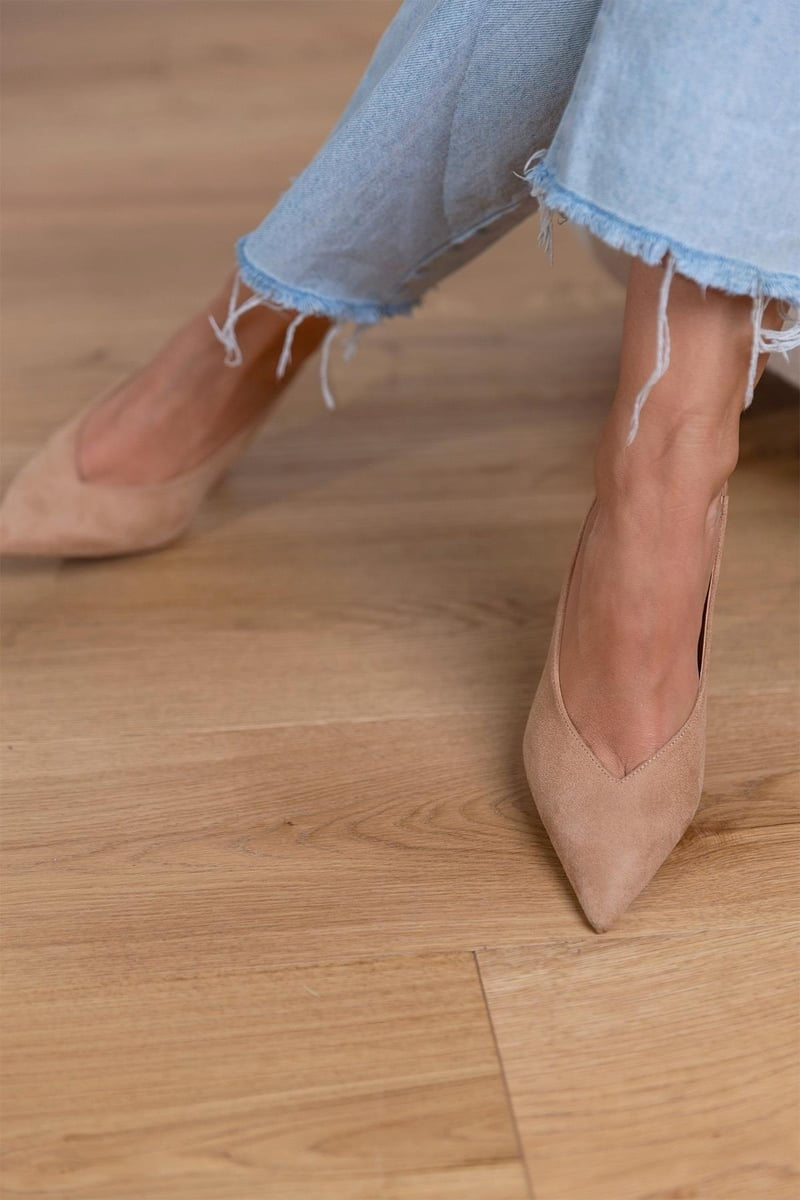 Marlena Nude Low-Heel Pumps