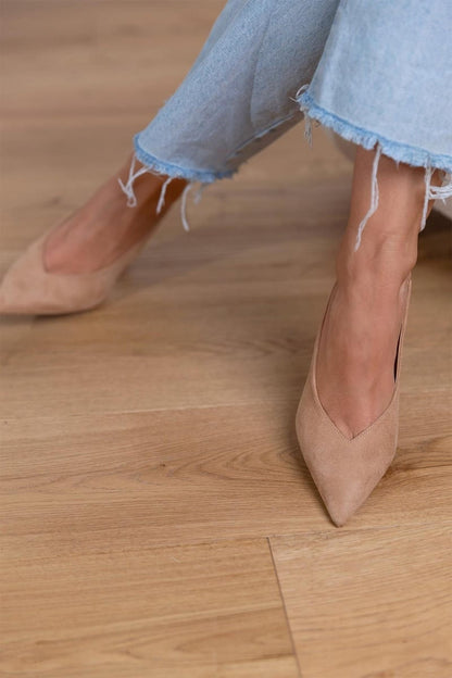 Marlena Nude Low-Heel Pumps