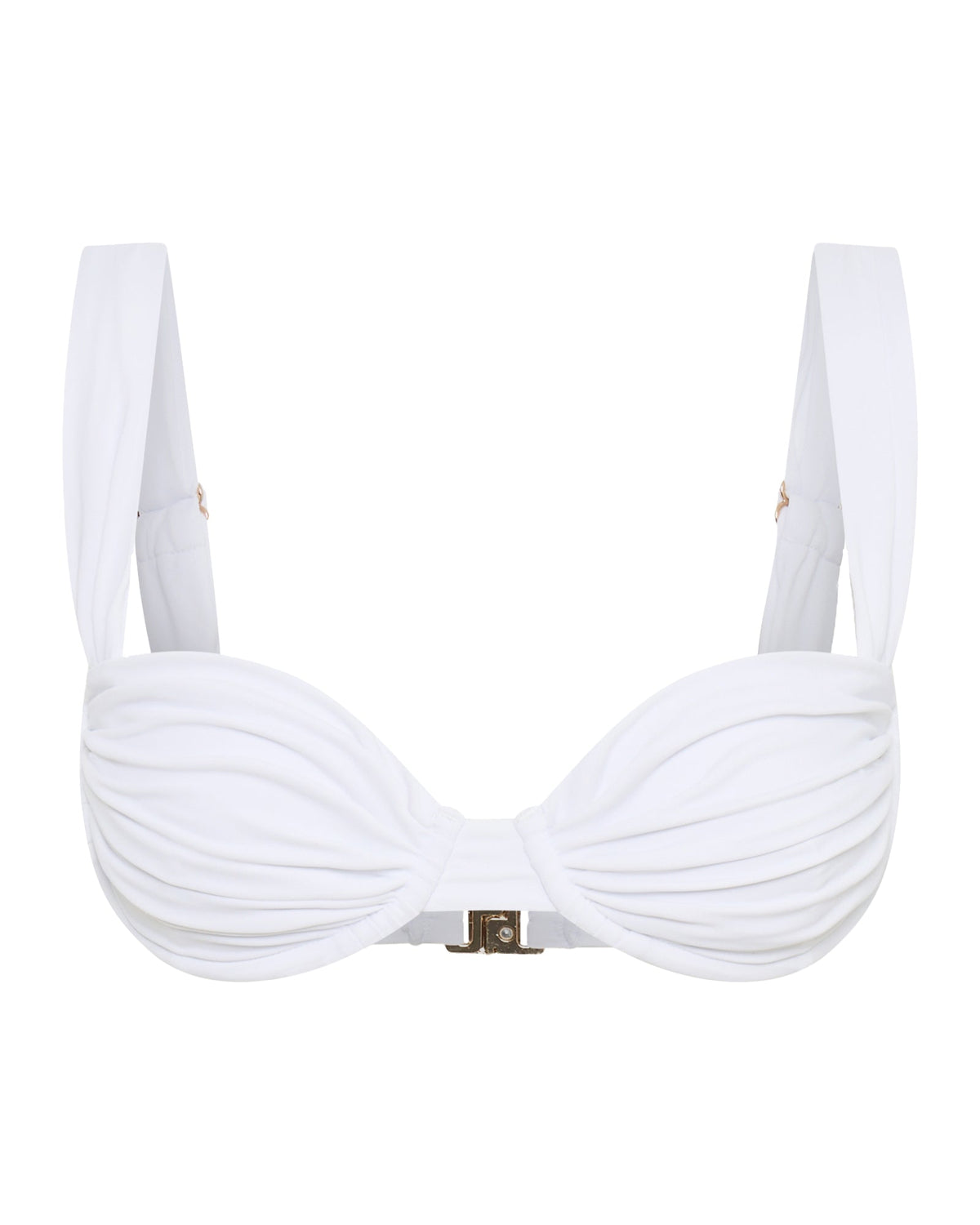 Monaco White Bikini Top
