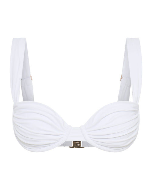Monaco White Bikini Top